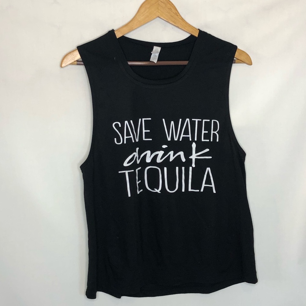 ICE large black trendy tank top